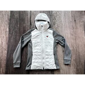 KJUS Mundin Midlayer Golf Jacket Hooded Cherry Hills Country Club Logo White